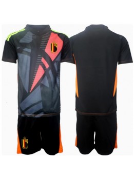 Billige Belgia Keeper Hjemmedraktsett Barn EM 2024 Kortermet (+ Korte bukser)